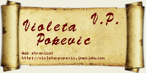 Violeta Popević vizit kartica